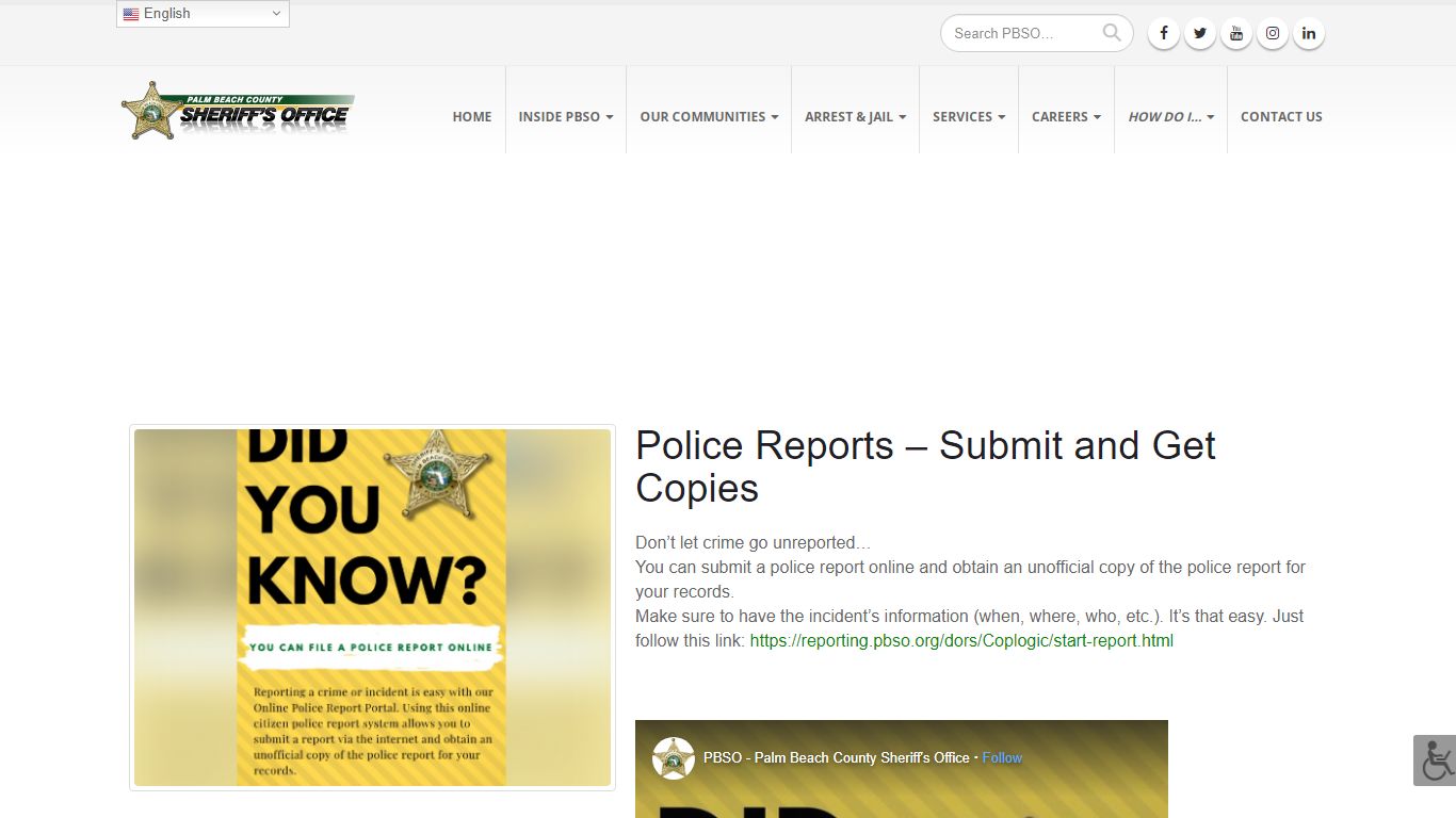 Police Reports - Palm Beach County Sheriff's Office